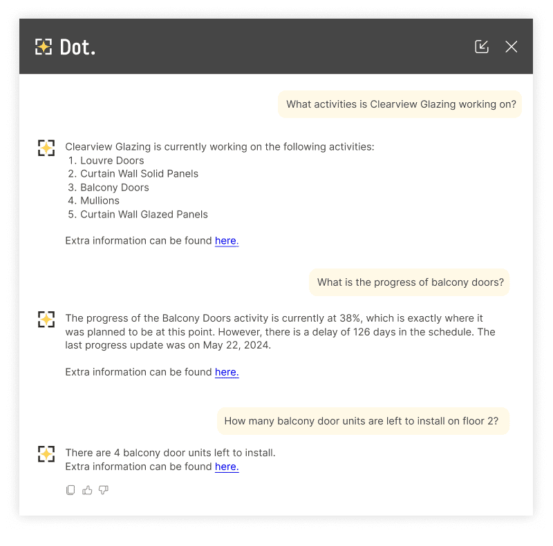 Dot. Trade specific questions.