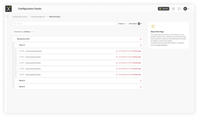 Buildots' configuration center